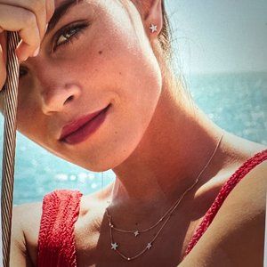 Kendra Scott Star Cluster 14k Yellow Gold Multi Strand Necklace